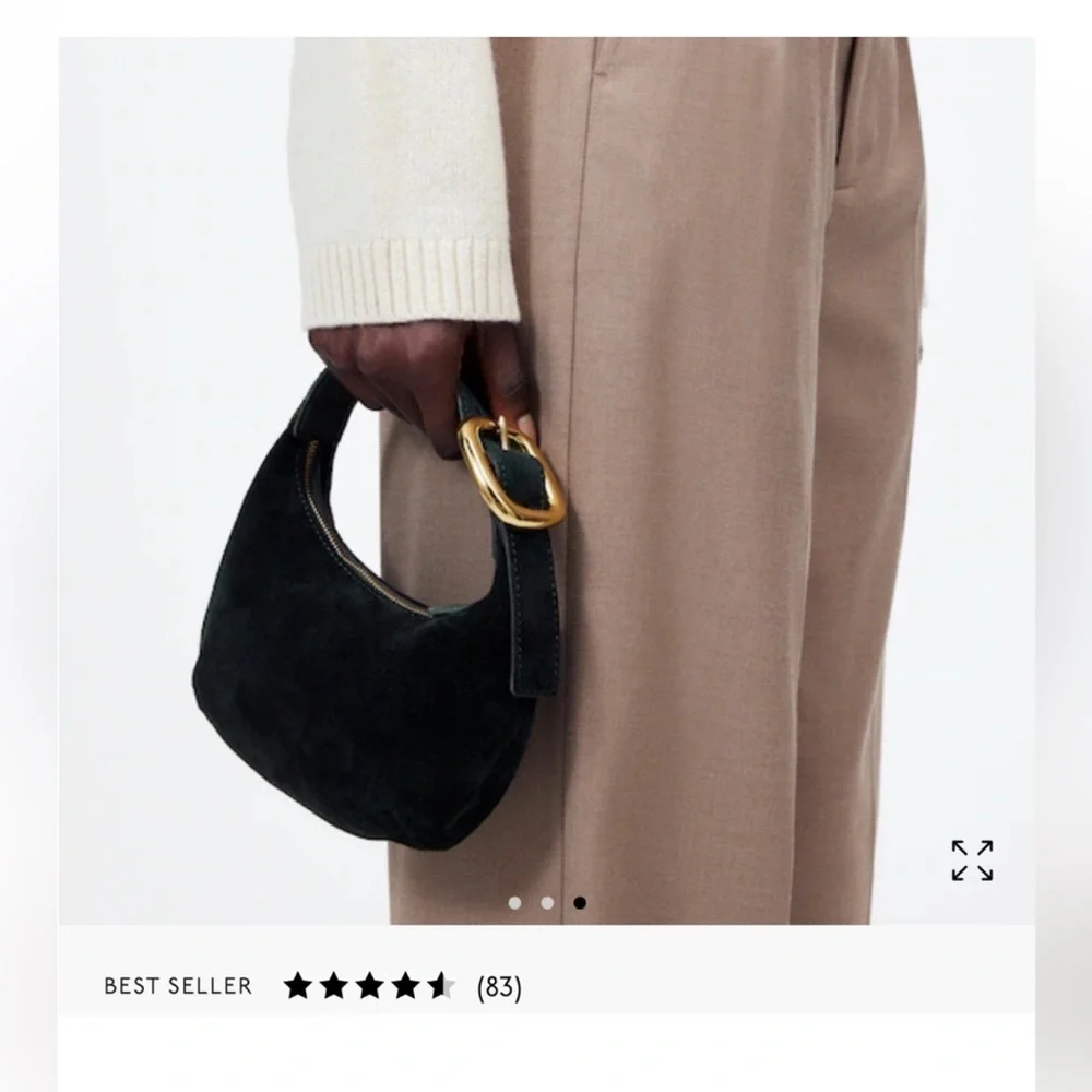 Madewell Suede Micro Buckle Hobo Bag -Luxury Forest color (NWT)
